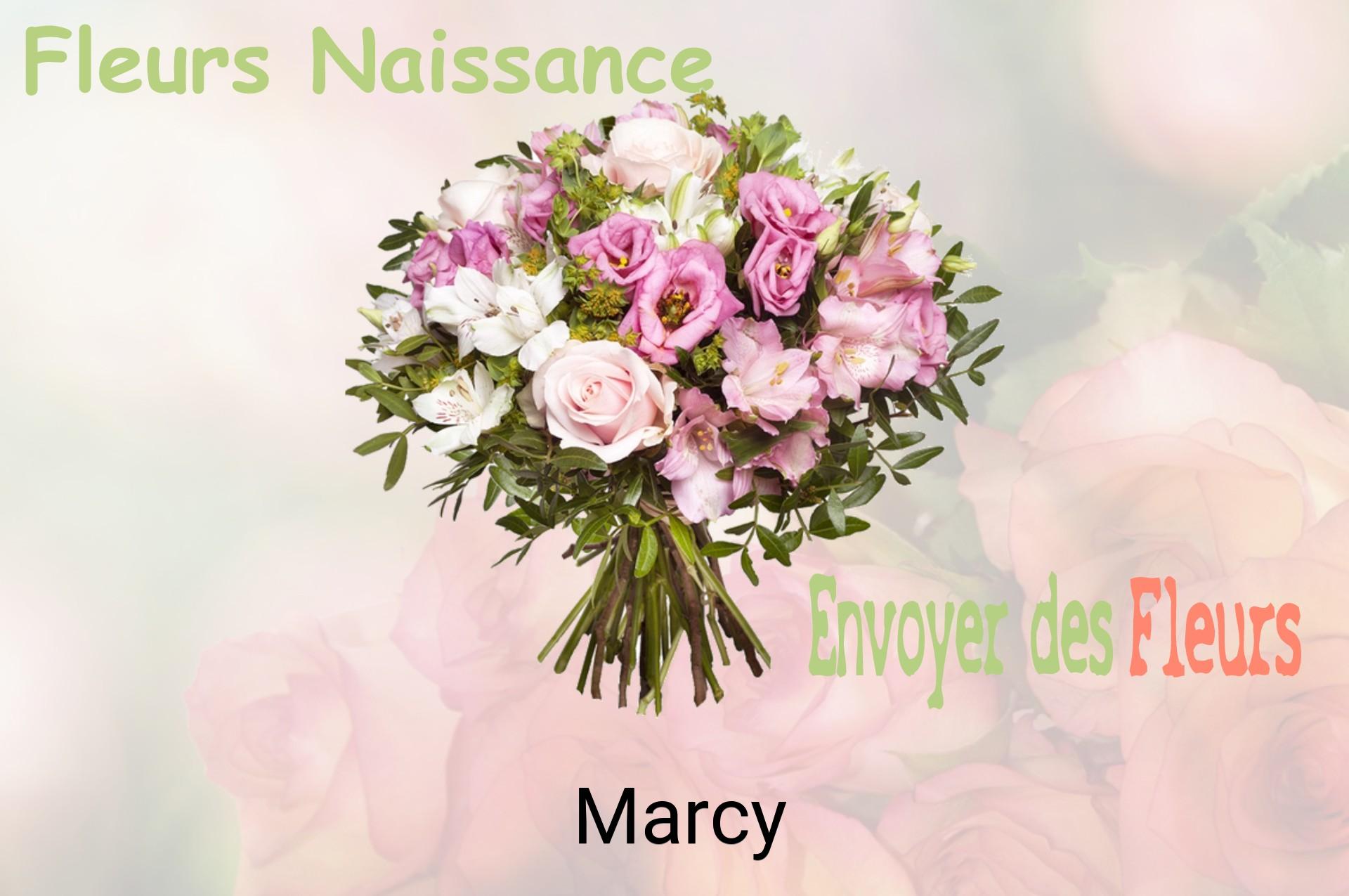 Bouquet de fleurs de naissance livré à Marcy
